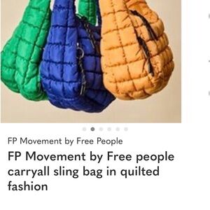 FP Movement Quilted Crossbody Bag - Green, Blue, Orange